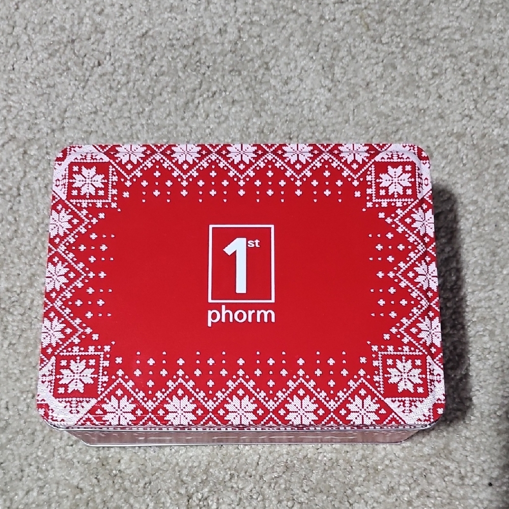 1st Phorm Red Holiday Decorative Tin